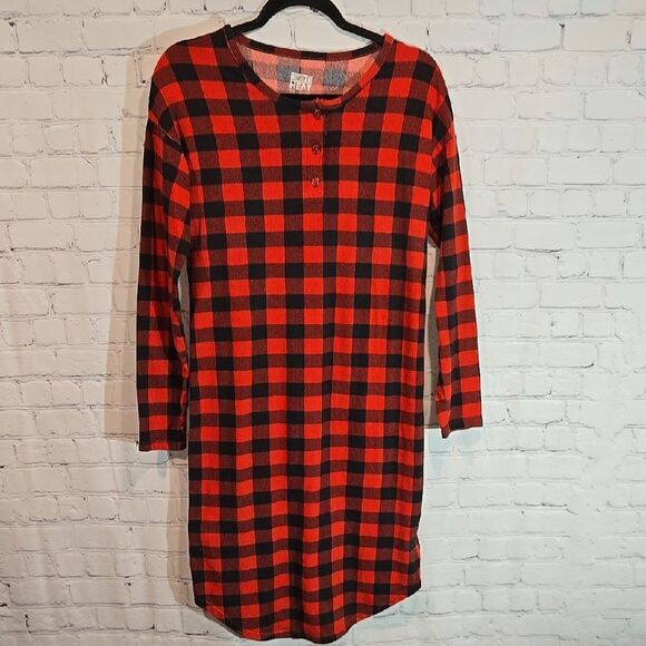 32 Degrees Heat Buffalo Check Nightgown Size S - Picture 1 of 8